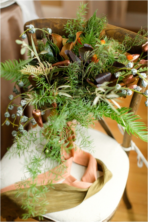 Natural Greenery Fall Wedding Inspiration by Deborah Zoe Photography.