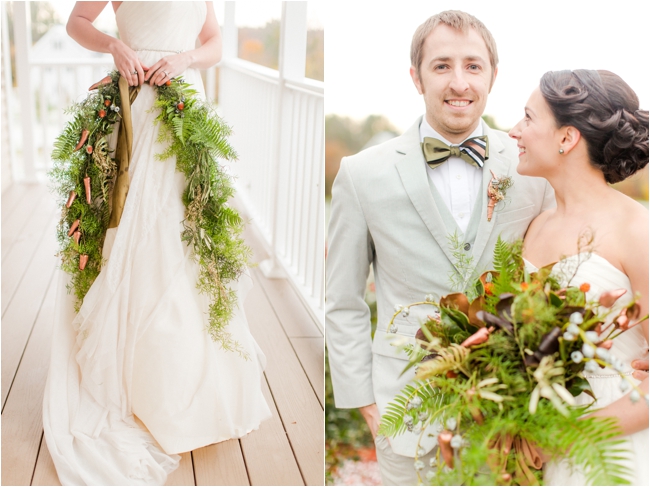 Natural Greenery Fall Wedding Inspiration by Deborah Zoe Photography.