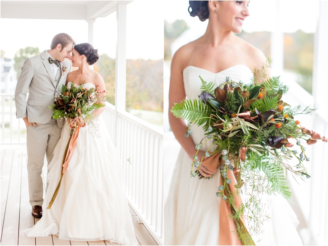 Natural Greenery Fall Wedding Inspiration by Deborah Zoe Photography.