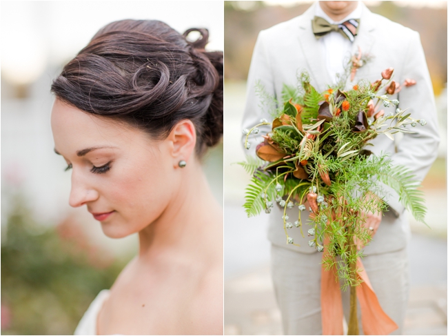 Natural Greenery Fall Wedding Inspiration by Deborah Zoe Photography.