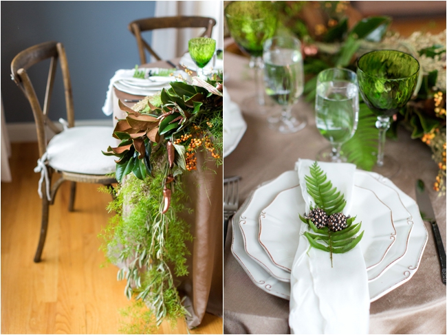 Natural Greenery Fall Wedding Inspiration by Deborah Zoe Photography.