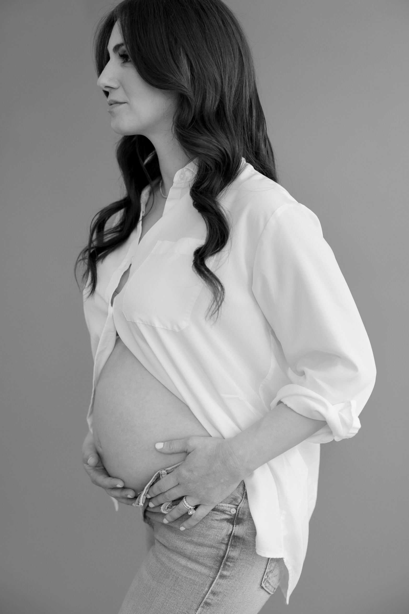 Boston Maternity Photography, in studio. Boston Maternity Photographer Deborah Zoe Photography.